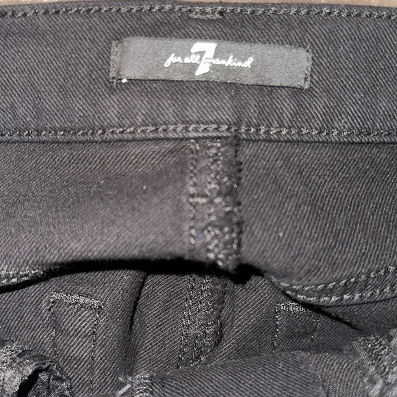 7 FOR ALL MANKIND Women’s Broken Twill Cut Off Short Black Size 28 - Picture 14 of 16